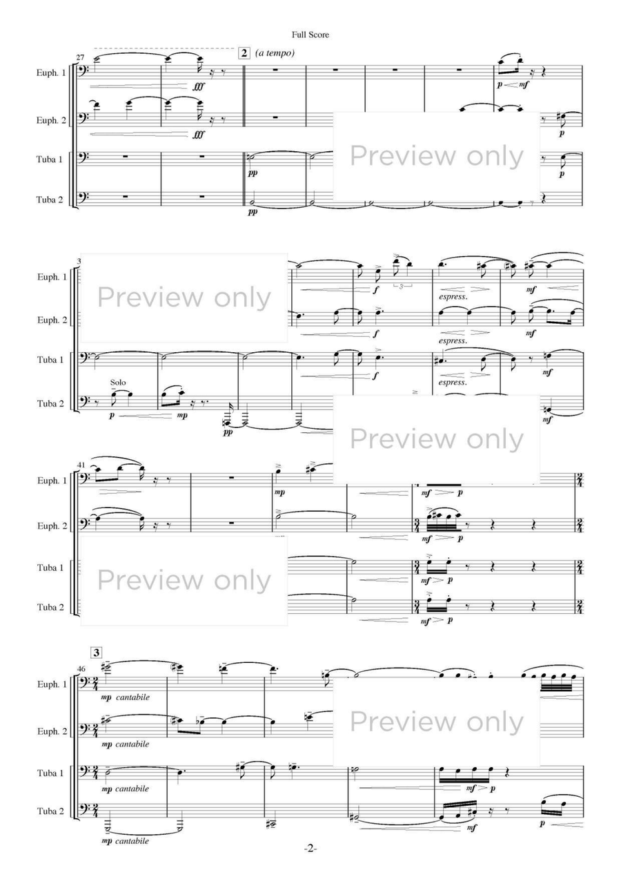 Canción de Cisne - Euphonium & Tuba Quartet Tuba Quartet scores gallery preview page 3