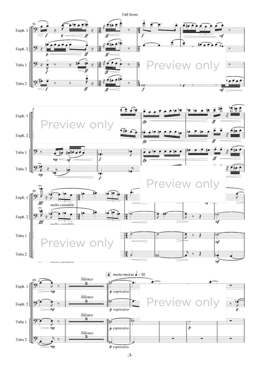Canción de Cisne - Euphonium & Tuba Quartet Tuba Quartet scores gallery preview page 4