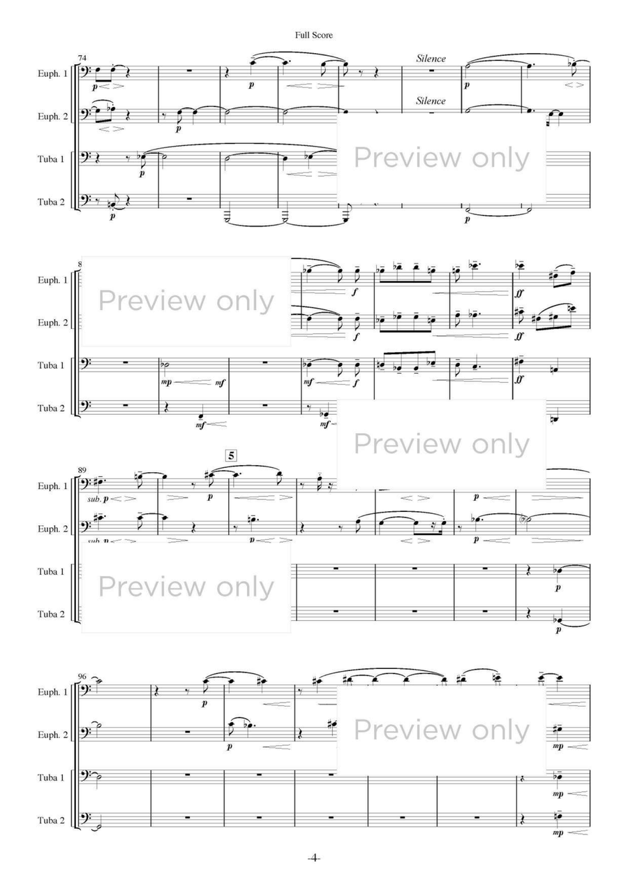 Canción de Cisne - Euphonium & Tuba Quartet Tuba Quartet scores gallery preview page 5