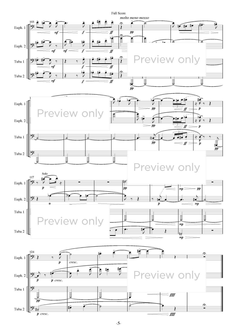 Canción de Cisne - Euphonium & Tuba Quartet Tuba Quartet scores gallery preview page 6