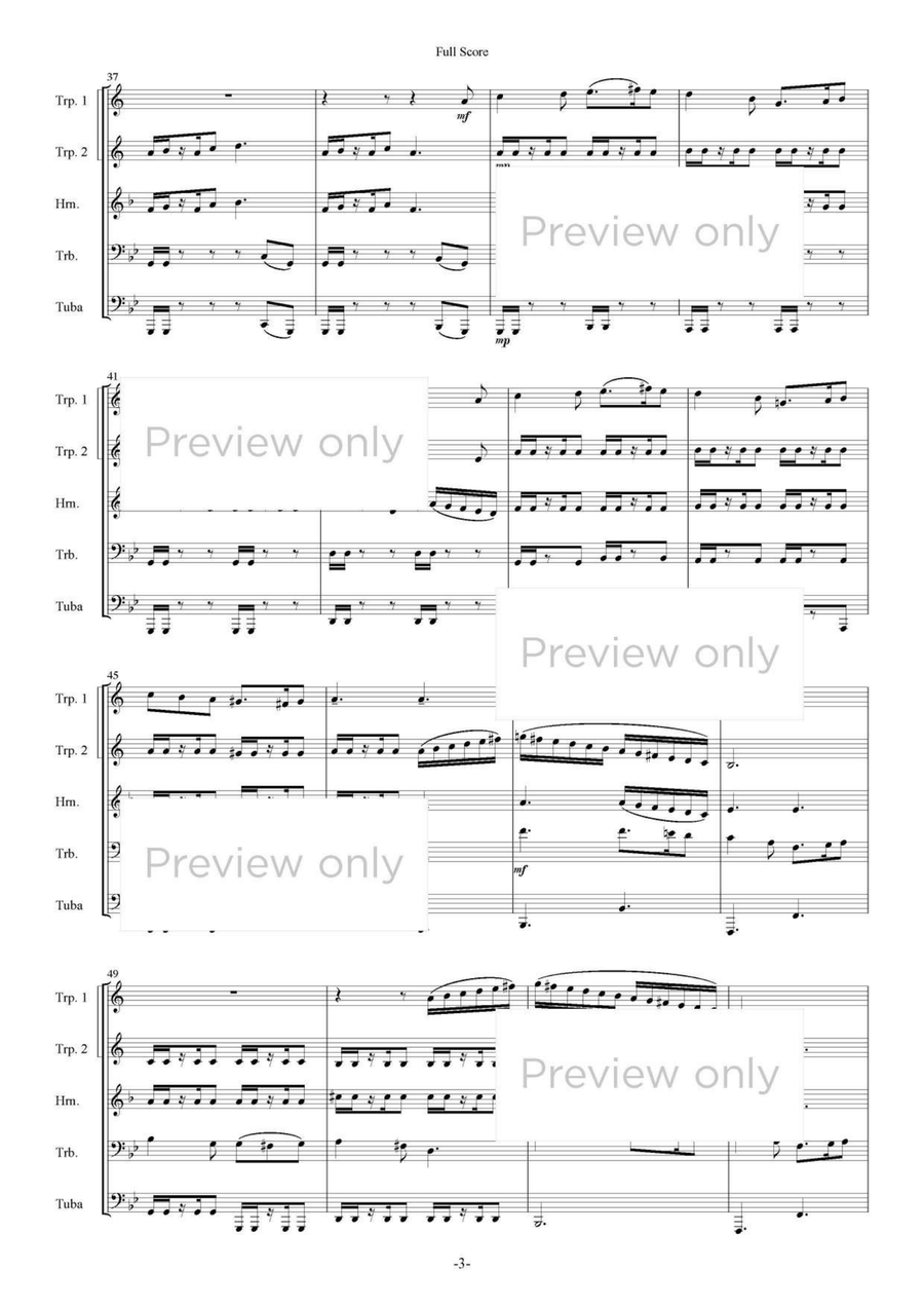 Greensleeves Fantasy - Brass Quintet Brass Quintet scores gallery preview page 4