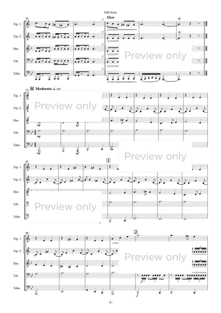Greensleeves Fantasy - Brass Quintet Brass Quintet scores gallery preview page 6