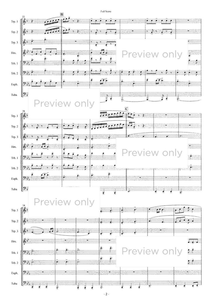 The Infinite Shining Heavens - Brass Octet Euphonium scores gallery preview page 3