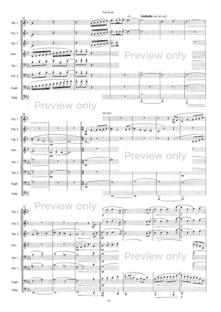 The Infinite Shining Heavens - Brass Octet Euphonium scores gallery preview page 5