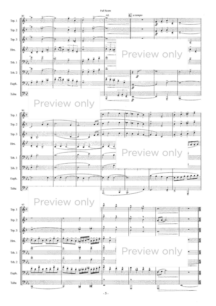 The Infinite Shining Heavens - Brass Octet Euphonium scores gallery preview page 6