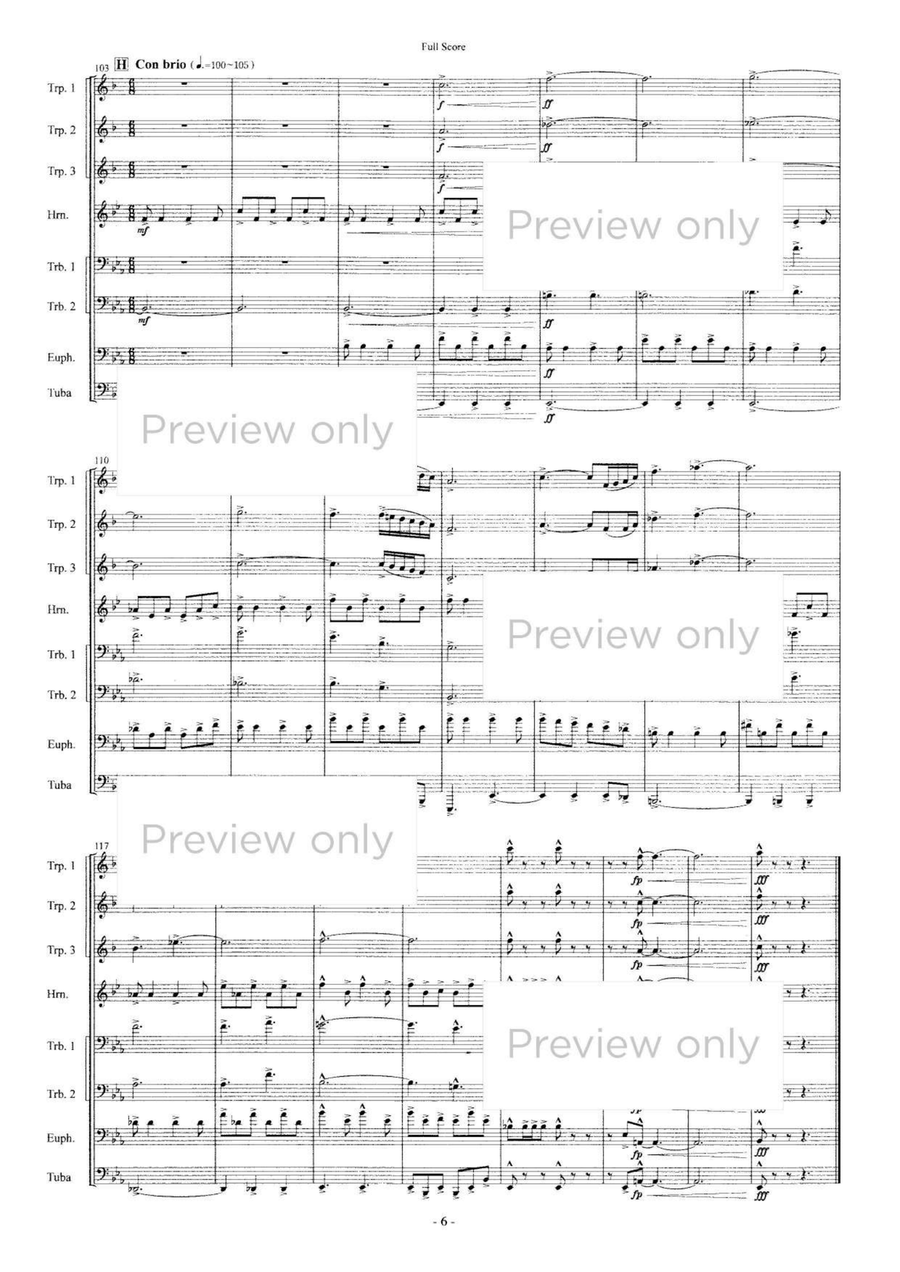 The Infinite Shining Heavens - Brass Octet Euphonium scores gallery preview page 7