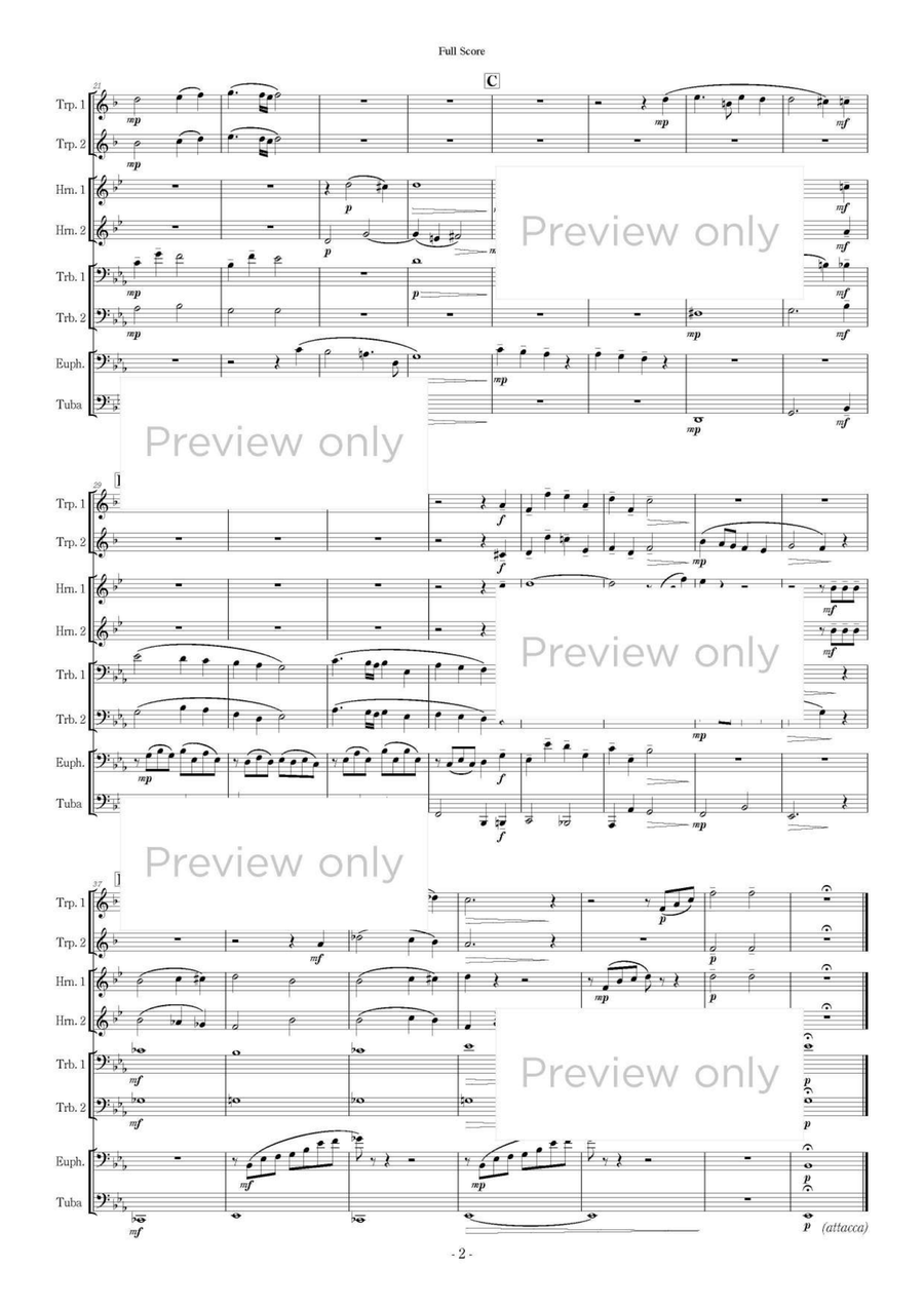 Pavane and Dance - Brass Octet Euphonium scores gallery preview page 3