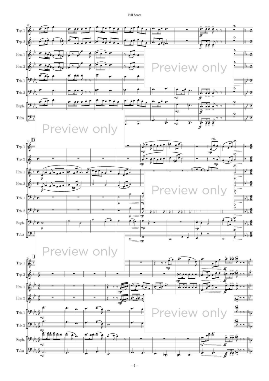 Pavane and Dance - Brass Octet Euphonium scores gallery preview page 5