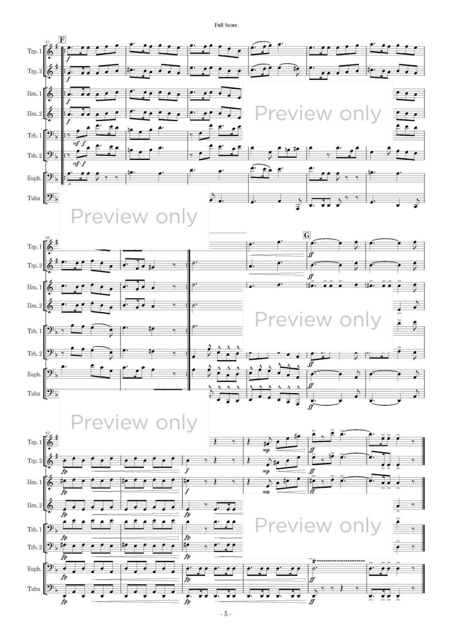 Pavane and Dance - Brass Octet Euphonium scores gallery preview page 6