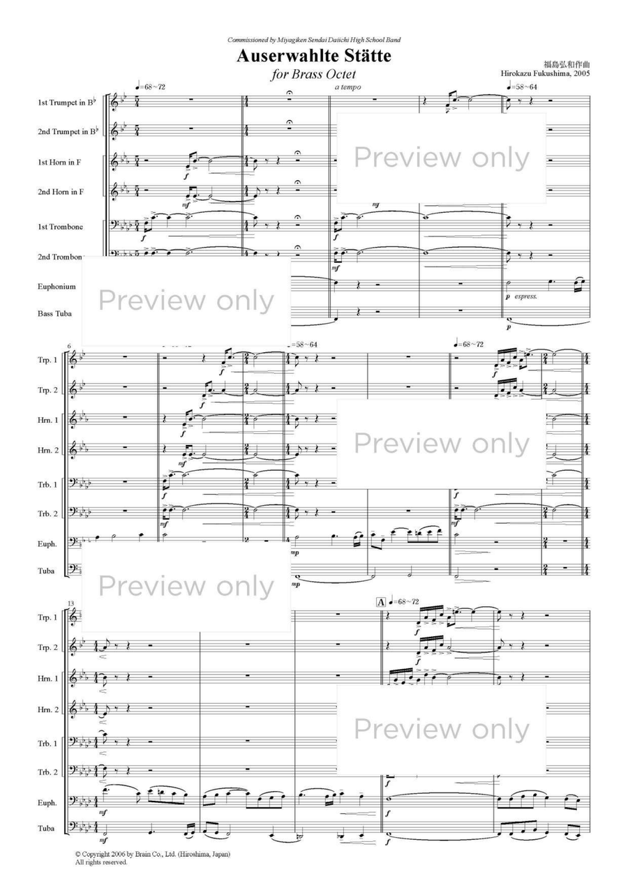 Auserwahlte Stätte - Brass Octet Euphonium scores gallery preview page 2