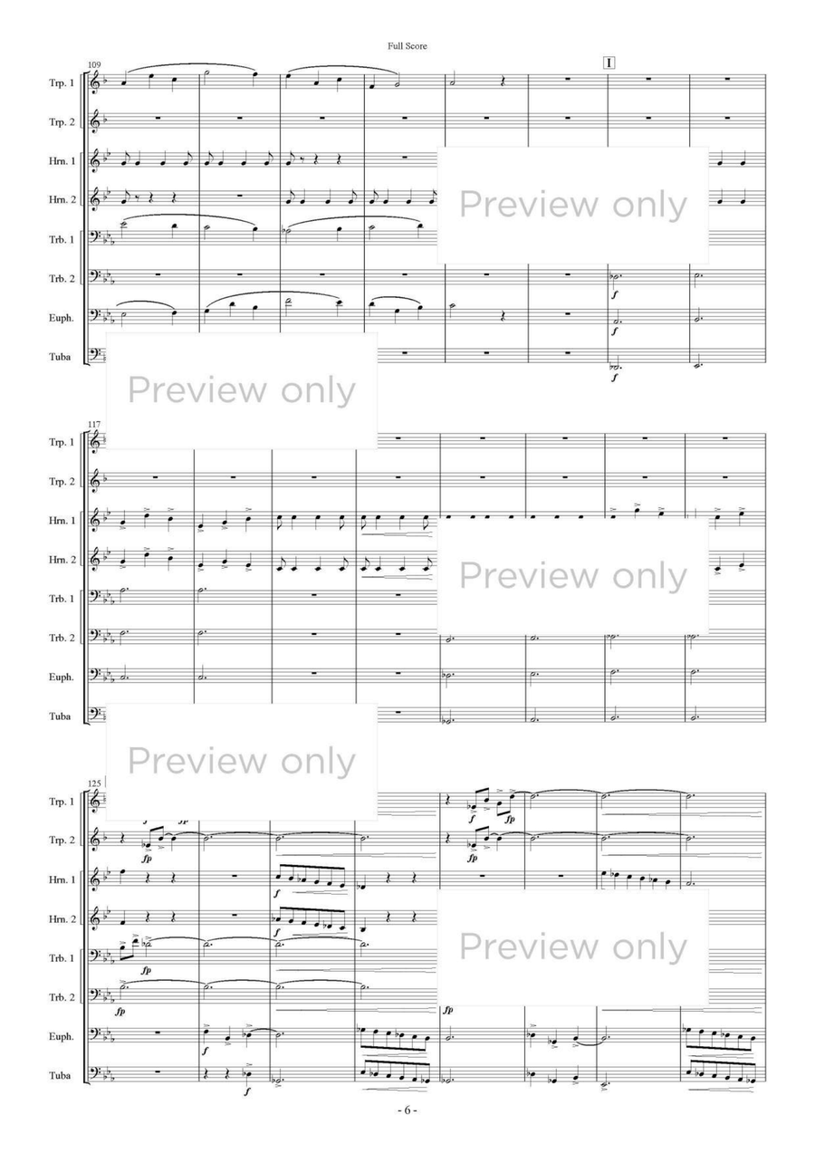 Auserwahlte Stätte - Brass Octet Euphonium scores gallery preview page 7