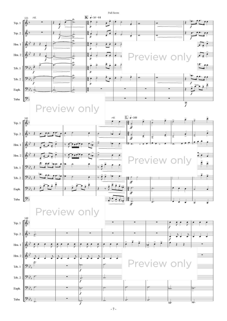 Auserwahlte Stätte - Brass Octet Euphonium scores gallery preview page 8