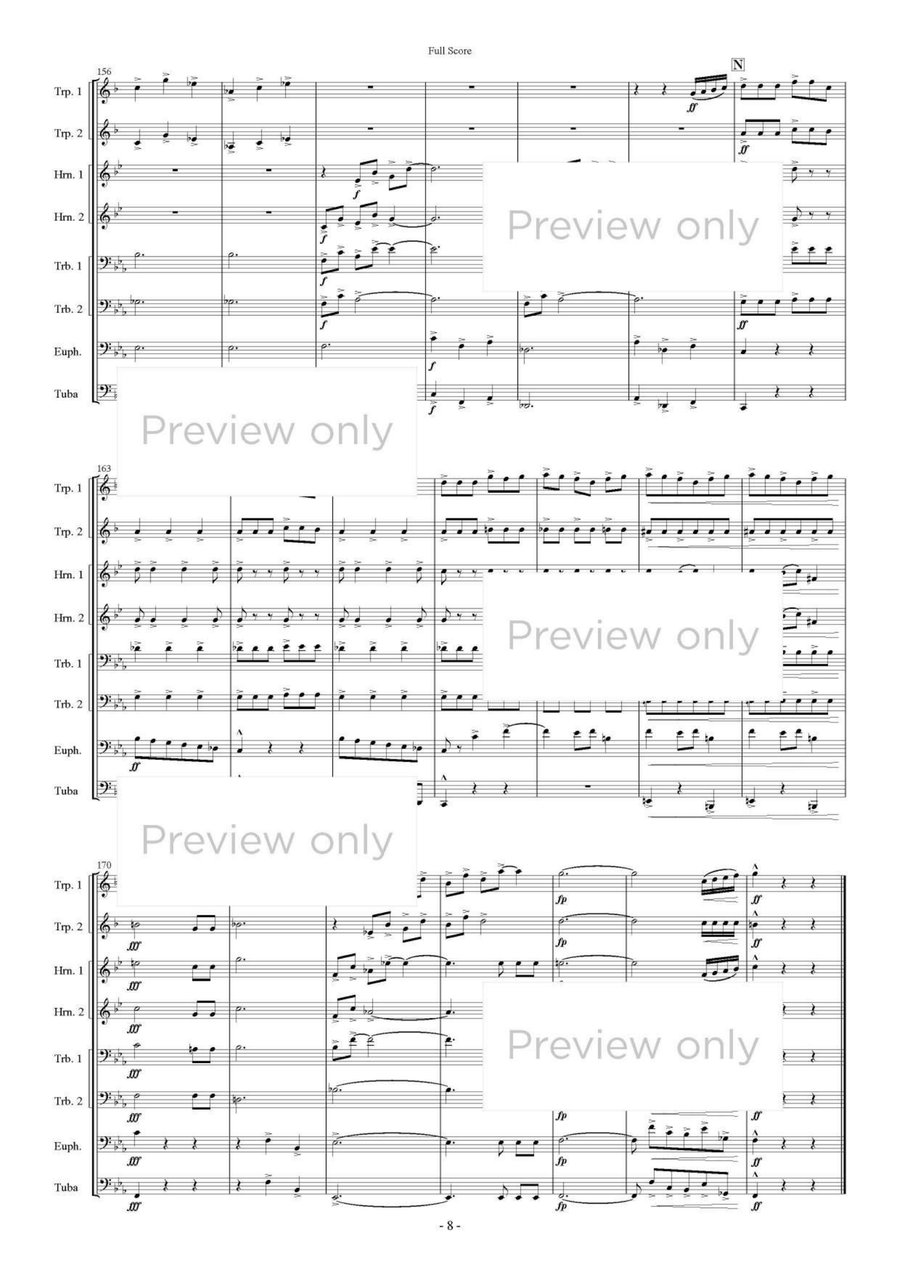 Auserwahlte Stätte - Brass Octet Euphonium scores gallery preview page 9