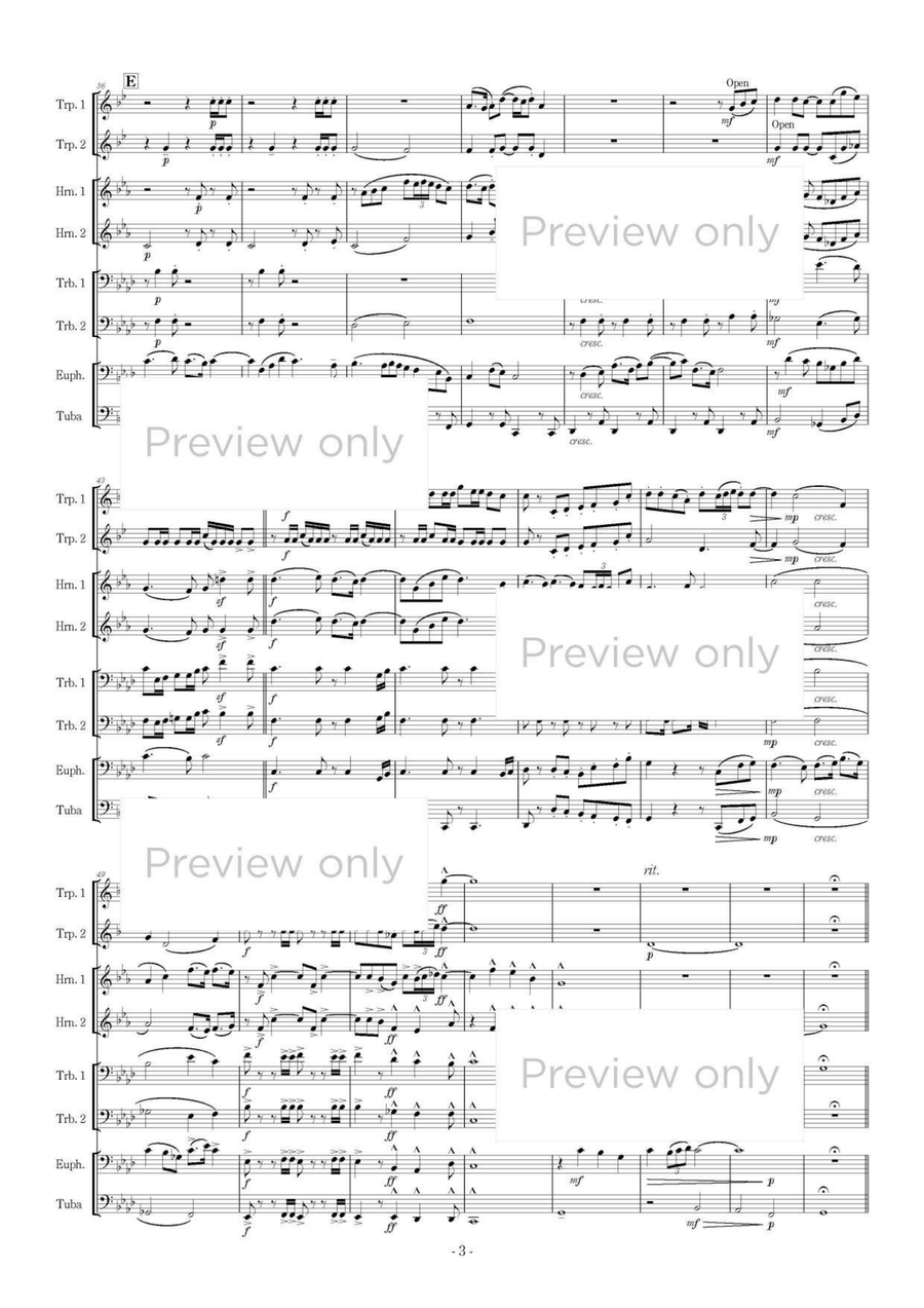 Hana-en-bu - Brass Octet Hana-en-bu - Brass Octet Euphonium scores gallery preview page 4