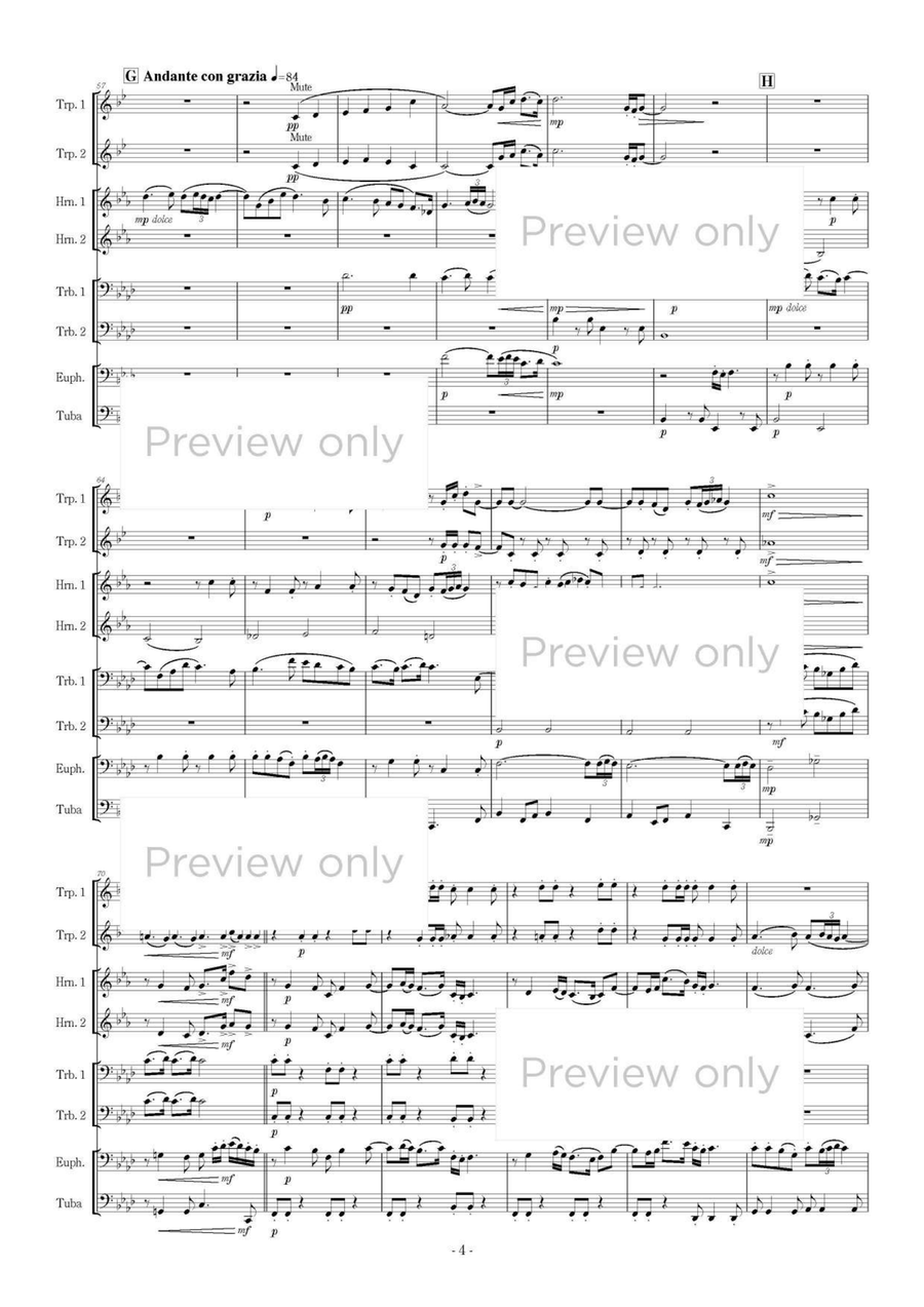 Hana-en-bu - Brass Octet Hana-en-bu - Brass Octet Euphonium scores gallery preview page 5