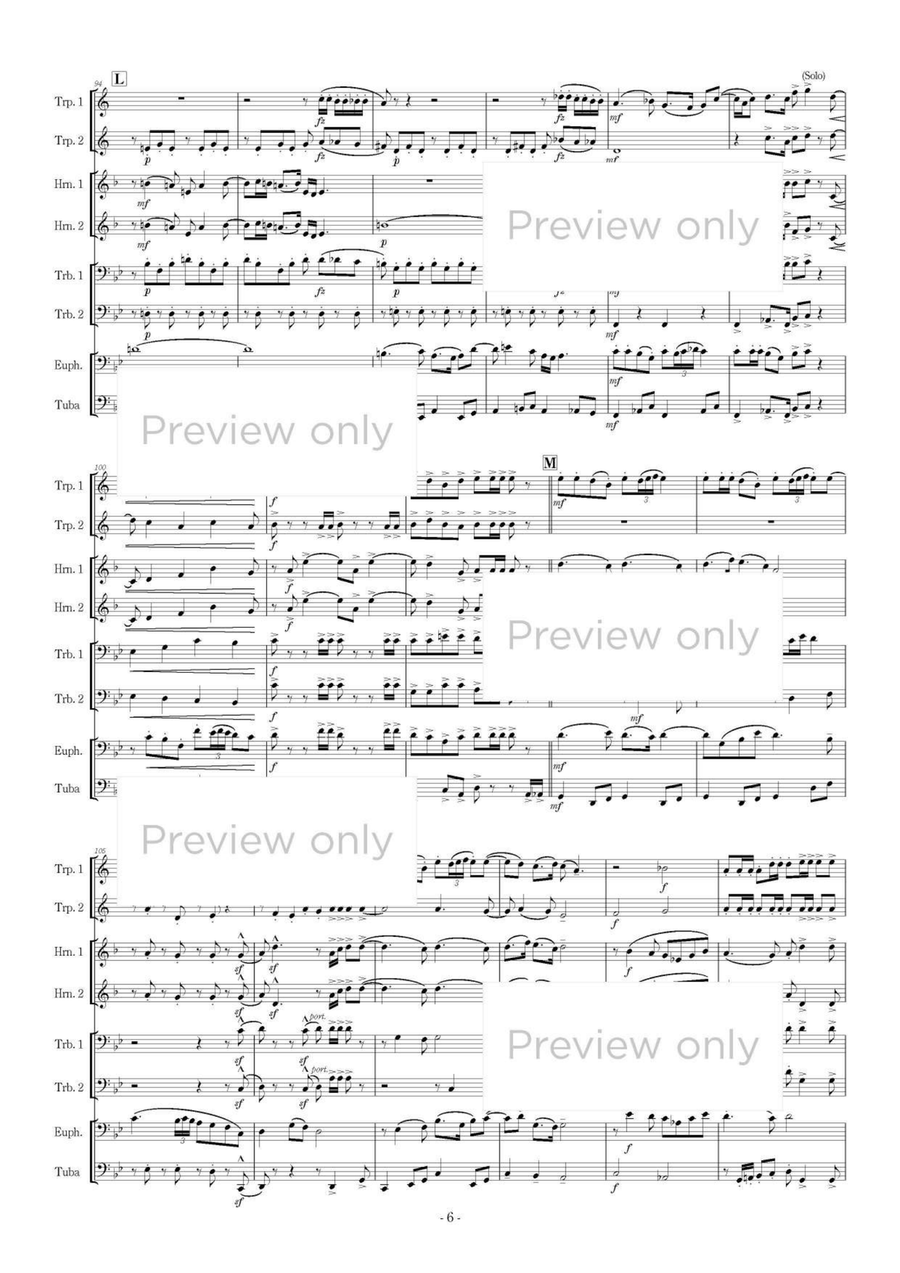 Hana-en-bu - Brass Octet Hana-en-bu - Brass Octet Euphonium scores gallery preview page 7