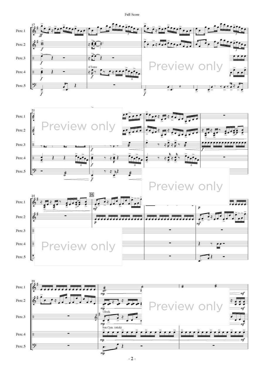 A Gap of Light - Percussion Quintet Glockenspiel scores gallery preview page 3