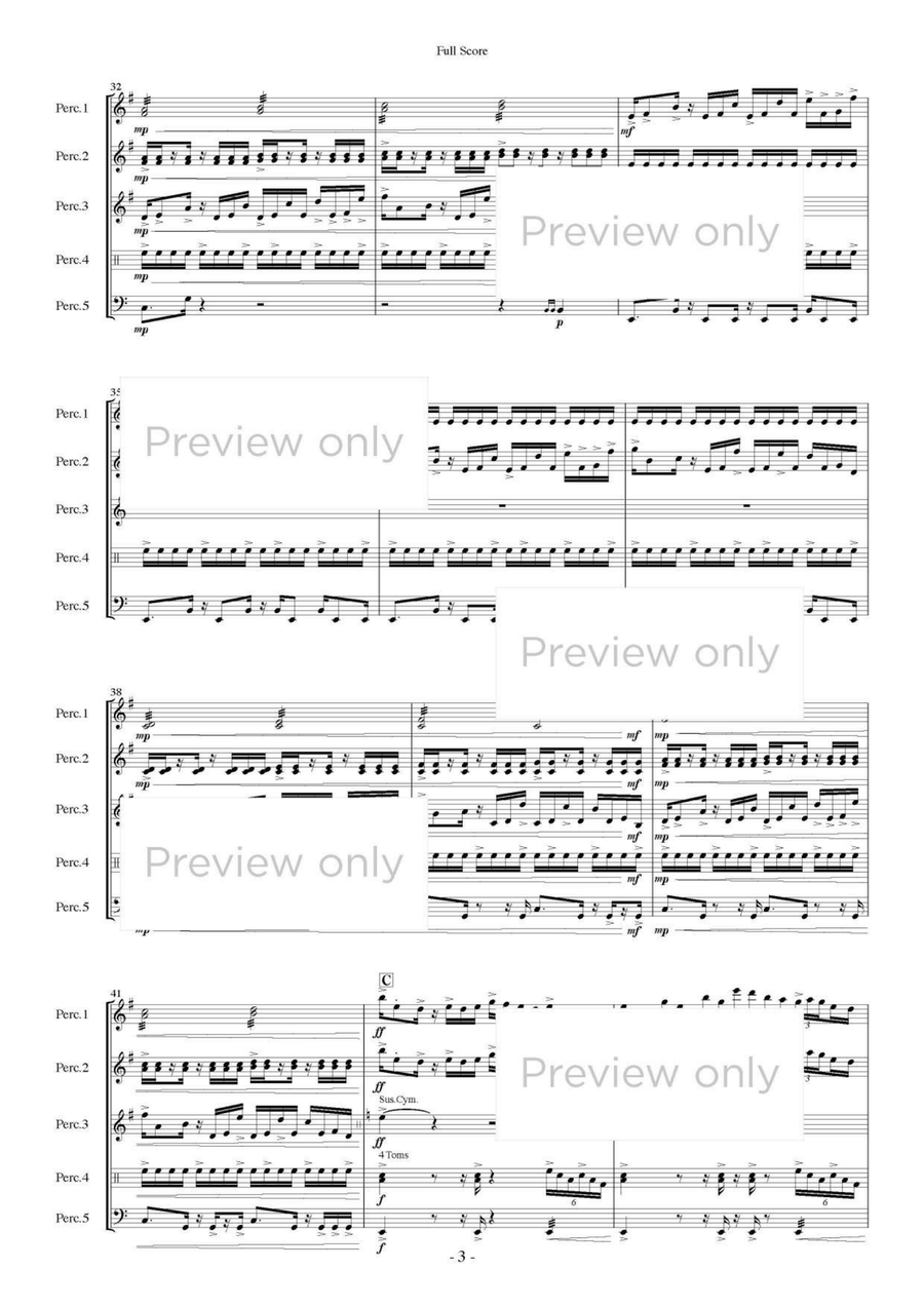 A Gap of Light - Percussion Quintet Glockenspiel scores gallery preview page 4
