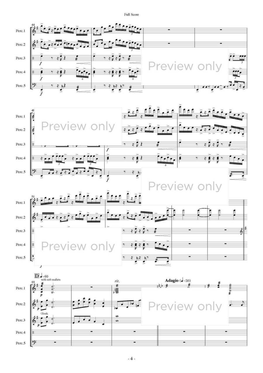 A Gap of Light - Percussion Quintet Glockenspiel scores gallery preview page 5
