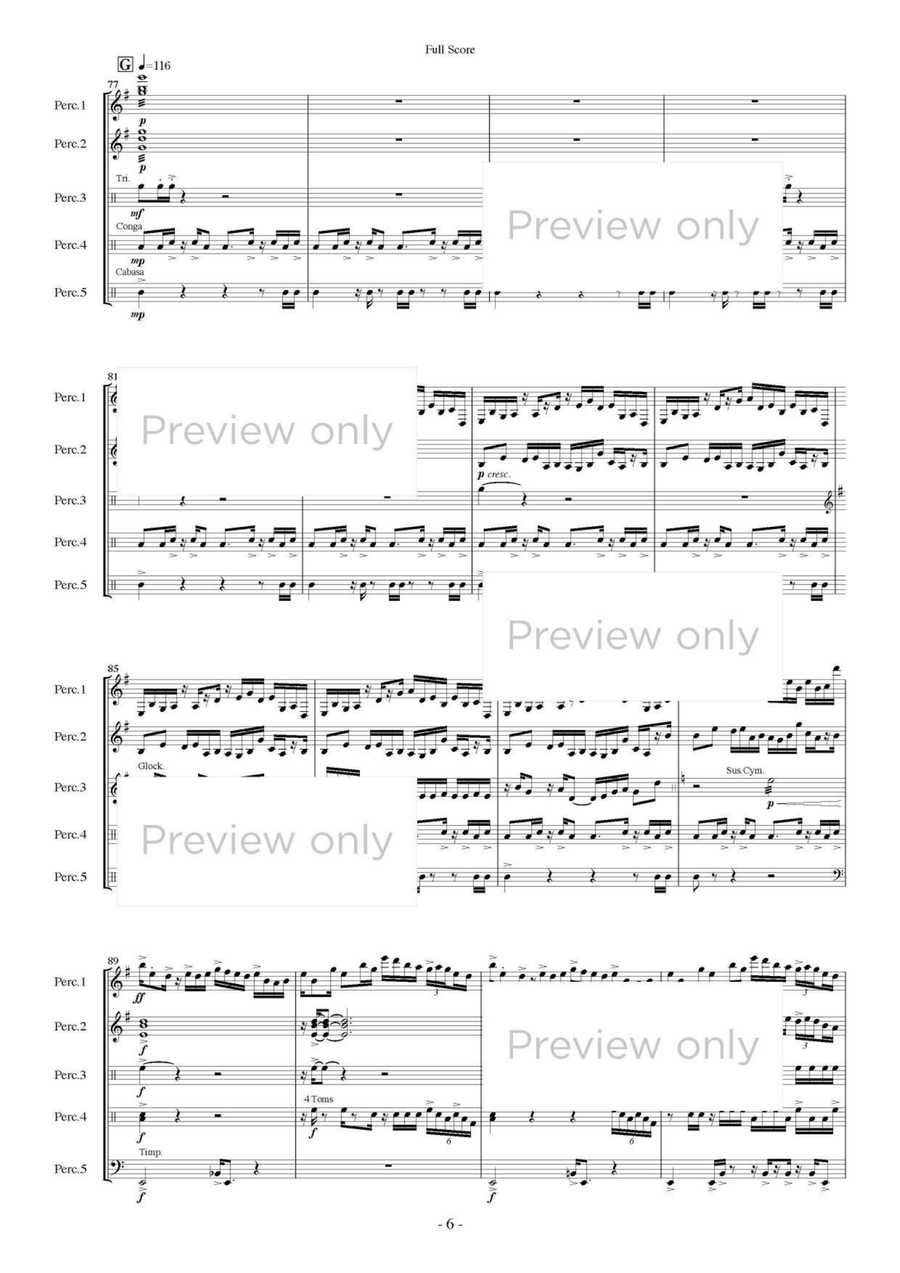 A Gap of Light - Percussion Quintet Glockenspiel scores gallery preview page 7