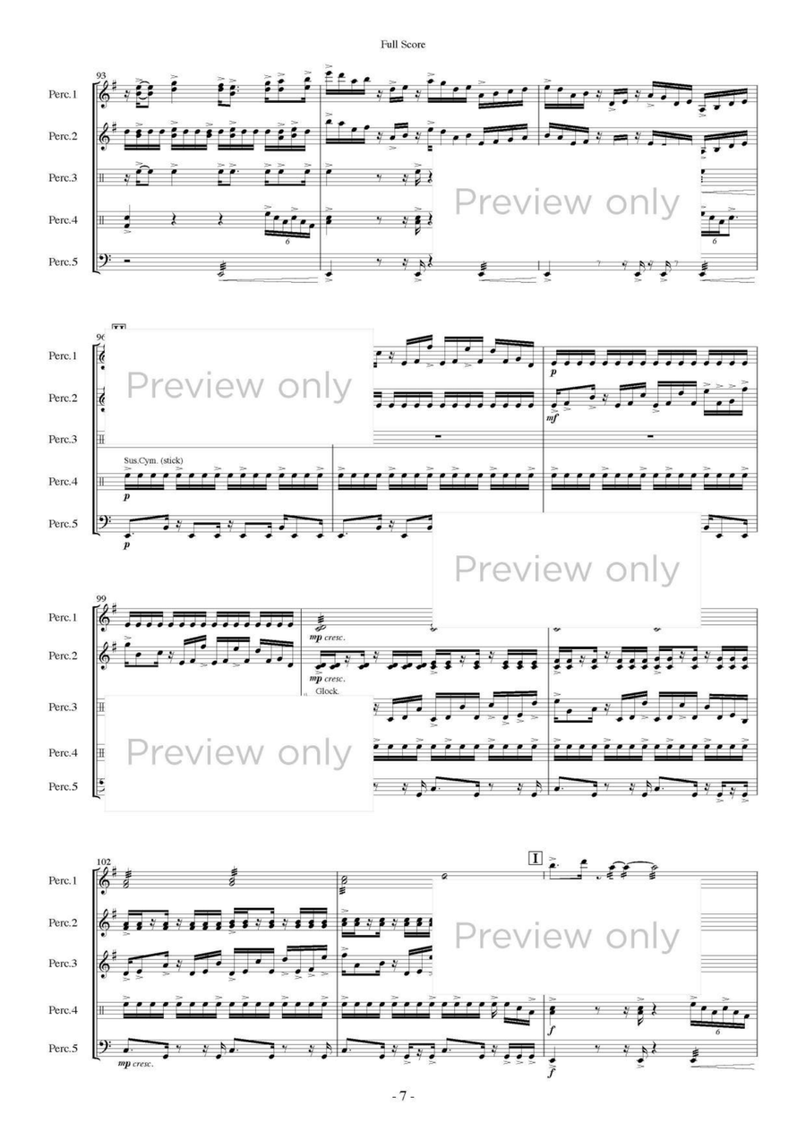 A Gap of Light - Percussion Quintet Glockenspiel scores gallery preview page 8