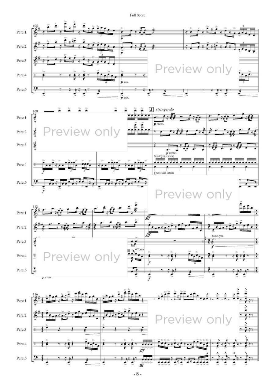 A Gap of Light - Percussion Quintet Glockenspiel scores gallery preview page 9