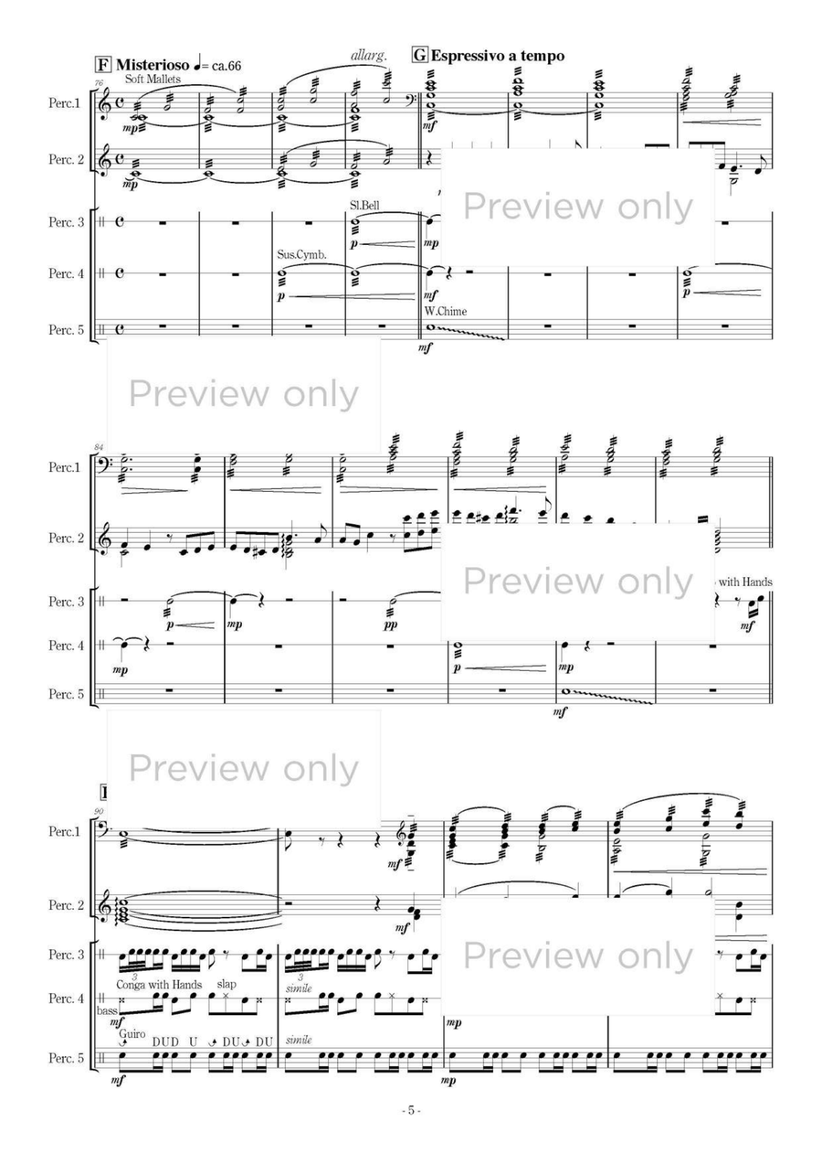 Bacchanale - Percussion Quintet Marimba scores gallery preview page 6