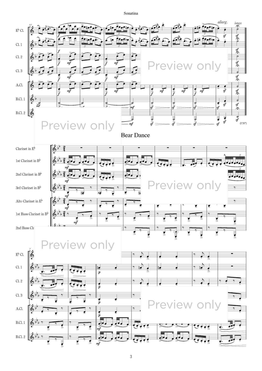 Sonatina - Clarinet Septet Chamber Music scores gallery preview page 4
