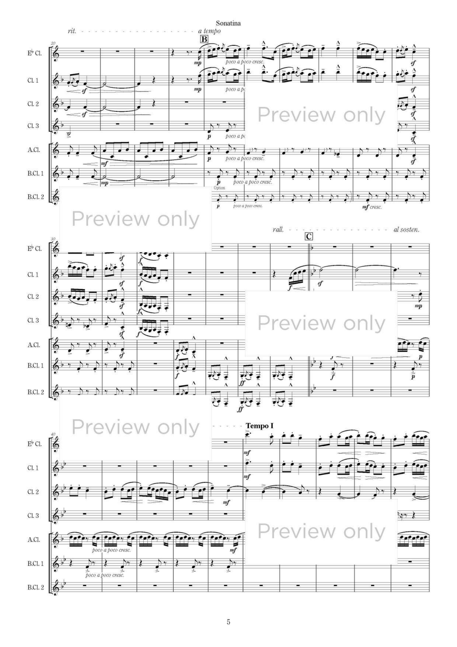 Sonatina - Clarinet Septet Chamber Music scores gallery preview page 6
