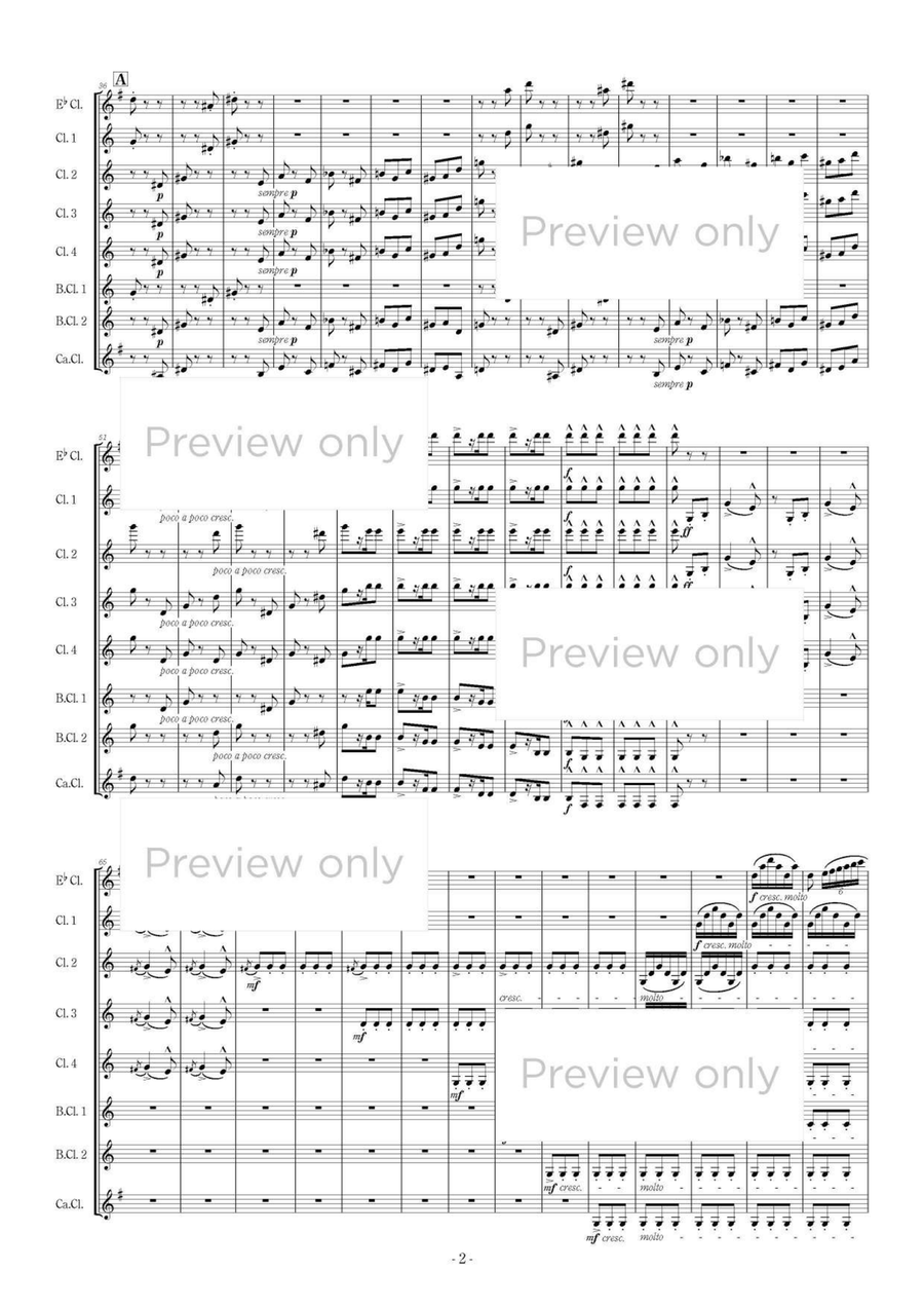 Mephisto Waltz No.1 - Clarinet Octet Clarinet Quartet scores gallery preview page 3