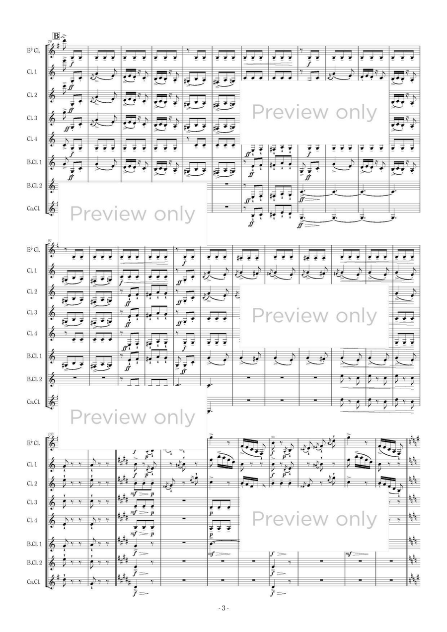 Mephisto Waltz No.1 - Clarinet Octet Clarinet Quartet scores gallery preview page 4