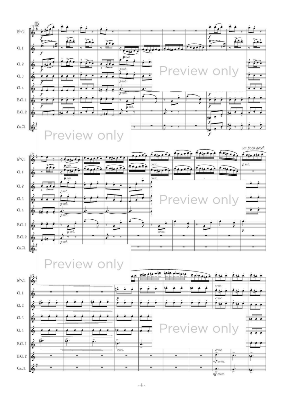 Mephisto Waltz No.1 - Clarinet Octet Clarinet Quartet scores gallery preview page 5