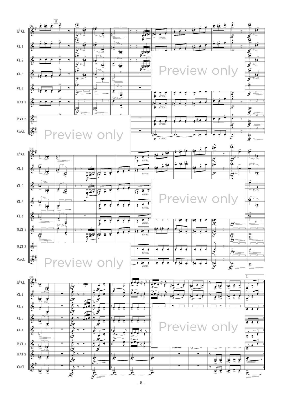 Mephisto Waltz No.1 - Clarinet Octet Clarinet Quartet scores gallery preview page 6