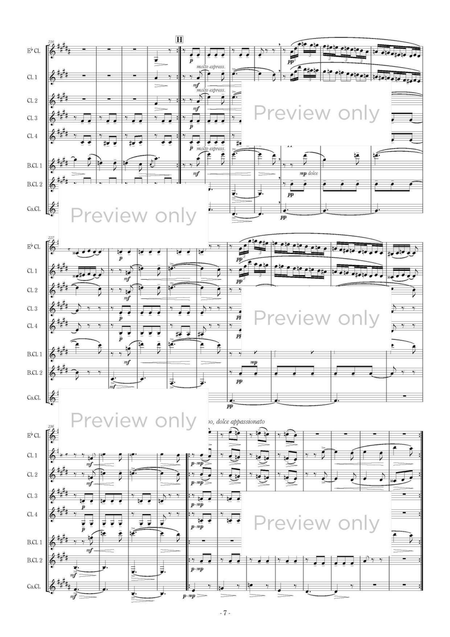 Mephisto Waltz No.1 - Clarinet Octet Clarinet Quartet scores gallery preview page 8