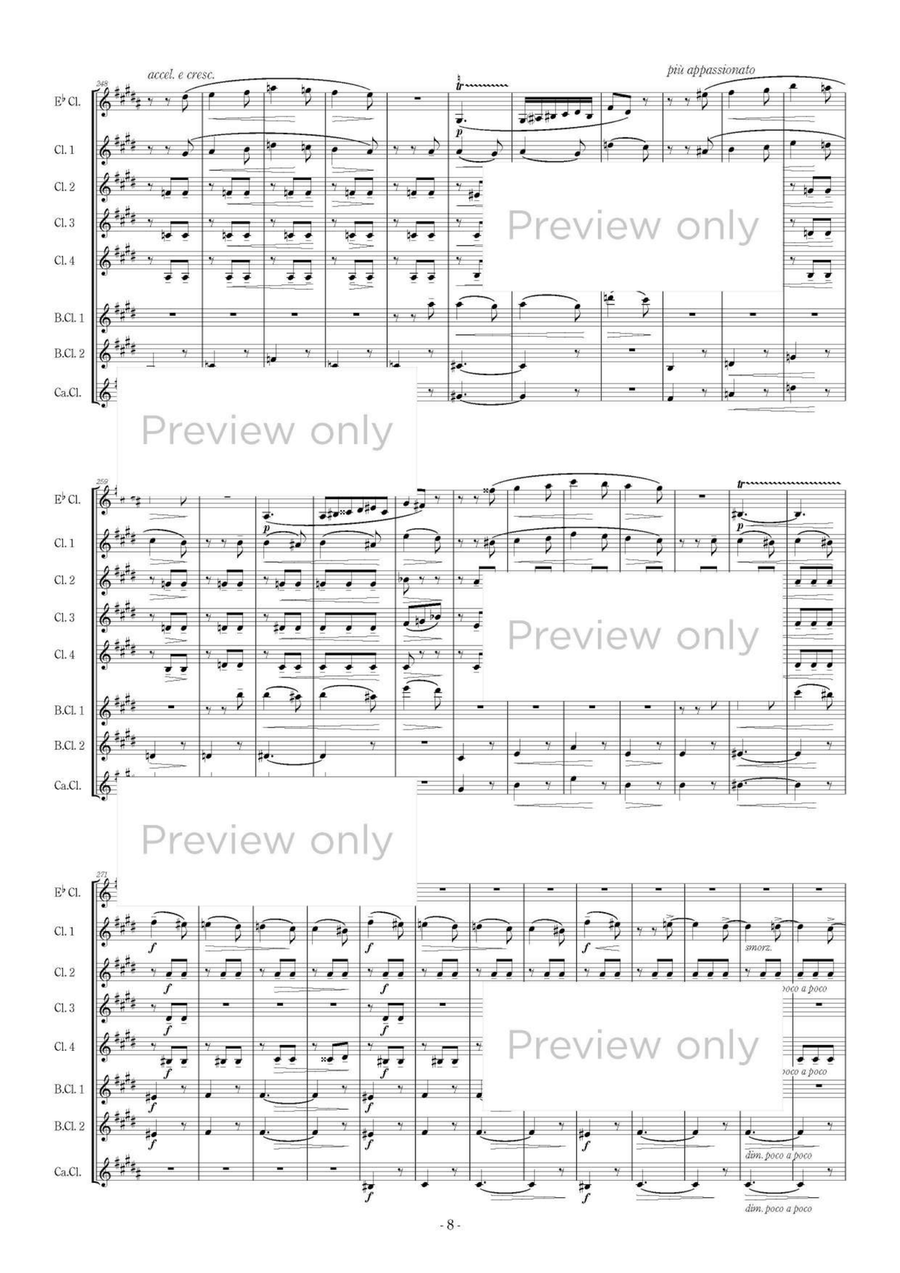Mephisto Waltz No.1 - Clarinet Octet Clarinet Quartet scores gallery preview page 9