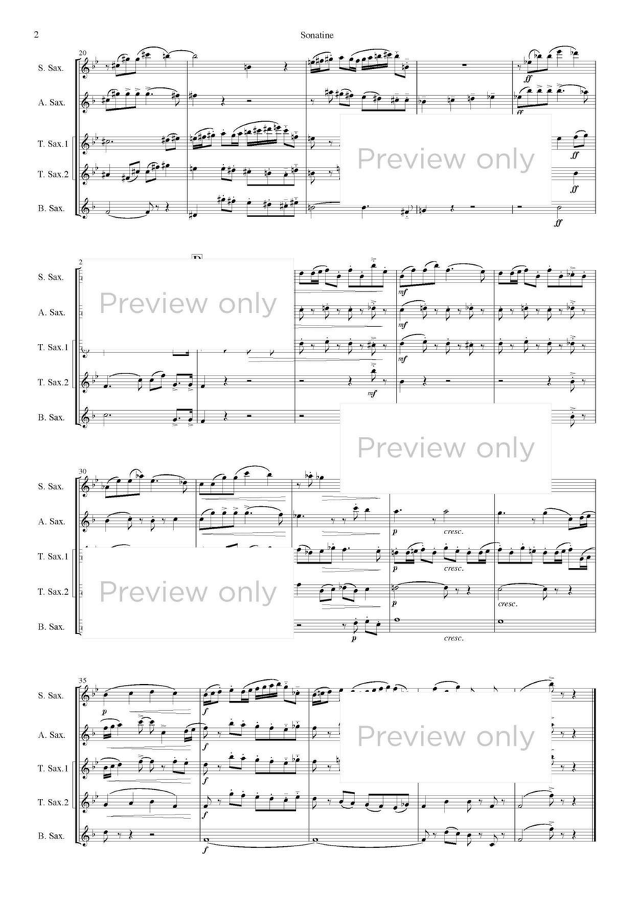 Sonatine - Saxophone Quintet Saxophone Quintet scores gallery preview page 3