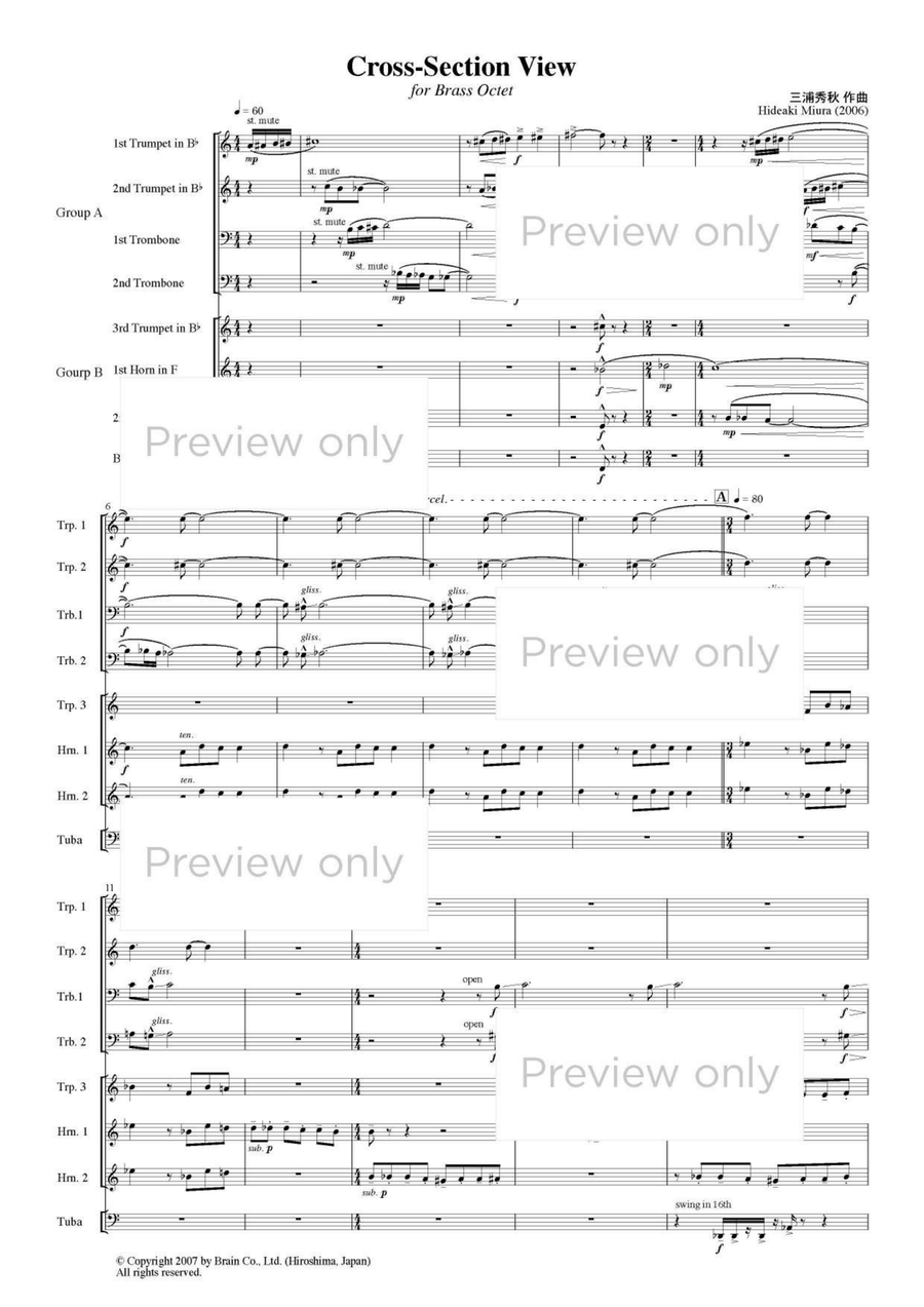 Cross-Section View - Brass Octet Horn scores gallery preview page 2