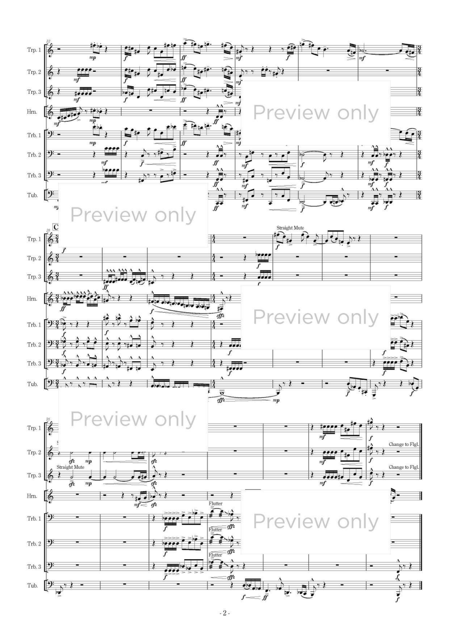 Three Ancient Rituals - Brass Octet Flugelhorn scores gallery preview page 3