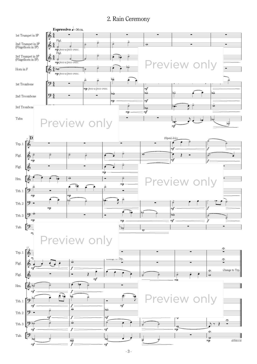 Three Ancient Rituals - Brass Octet Flugelhorn scores gallery preview page 4
