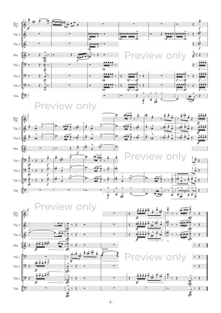 Three Ancient Rituals - Brass Octet Flugelhorn scores gallery preview page 7