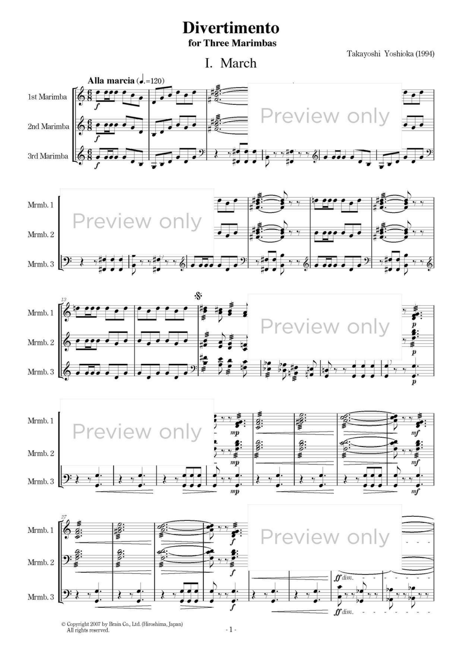 Divertimento - Marimba Trio 5-Octaves scores gallery preview page 2