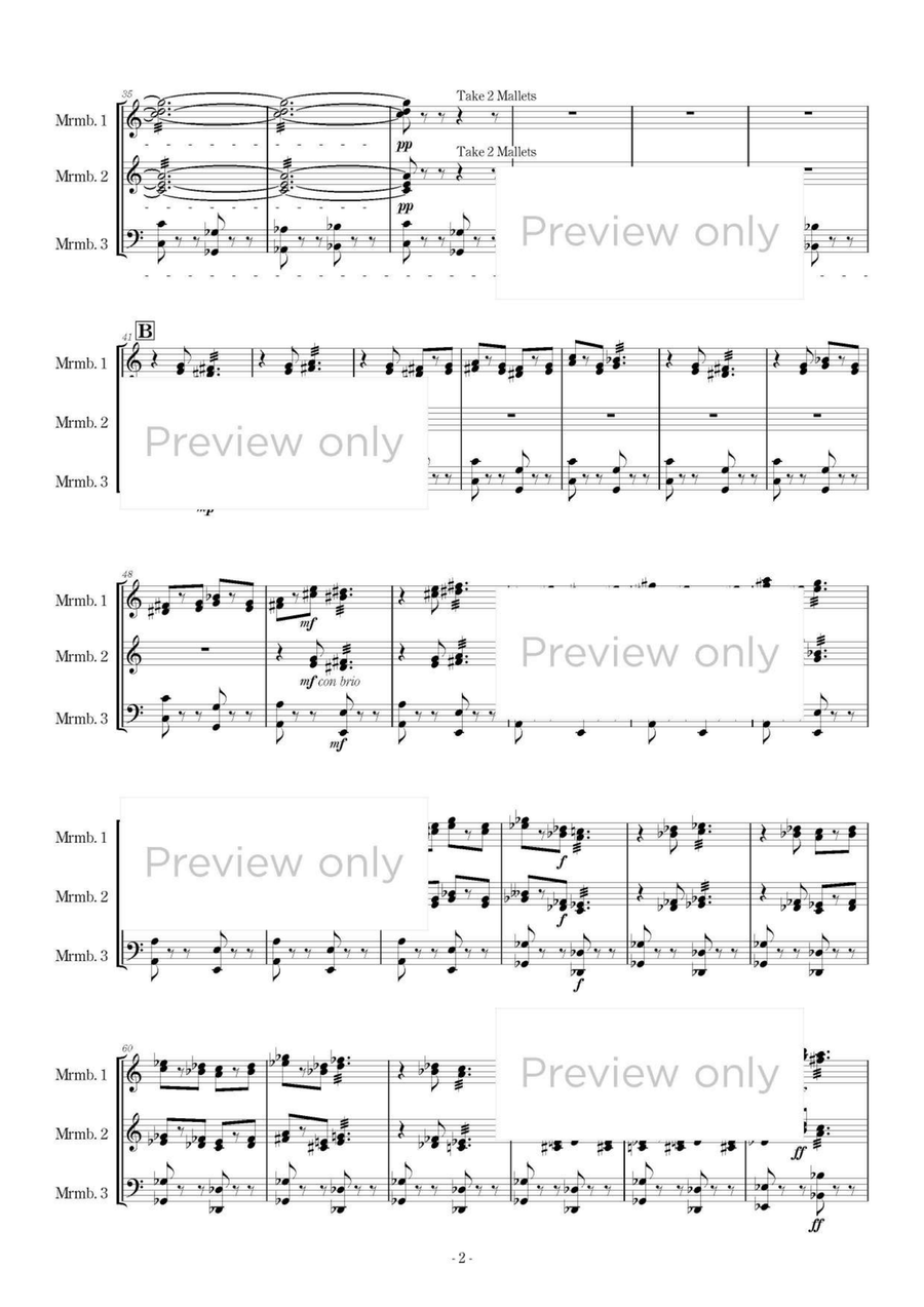 Divertimento - Marimba Trio 5-Octaves scores gallery preview page 3