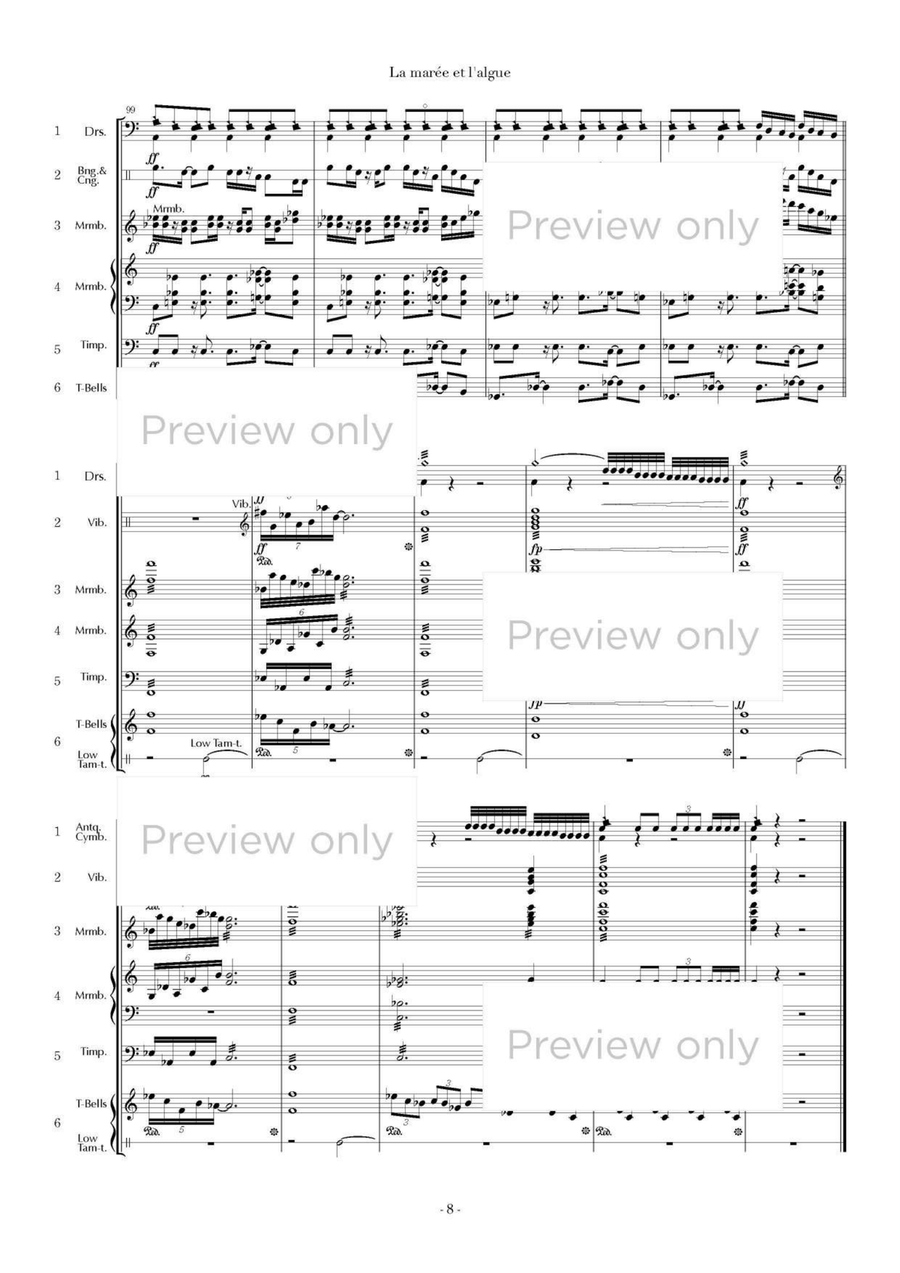 La marée et l'algue - Percussion Sextet Chamber Music scores gallery preview page 9