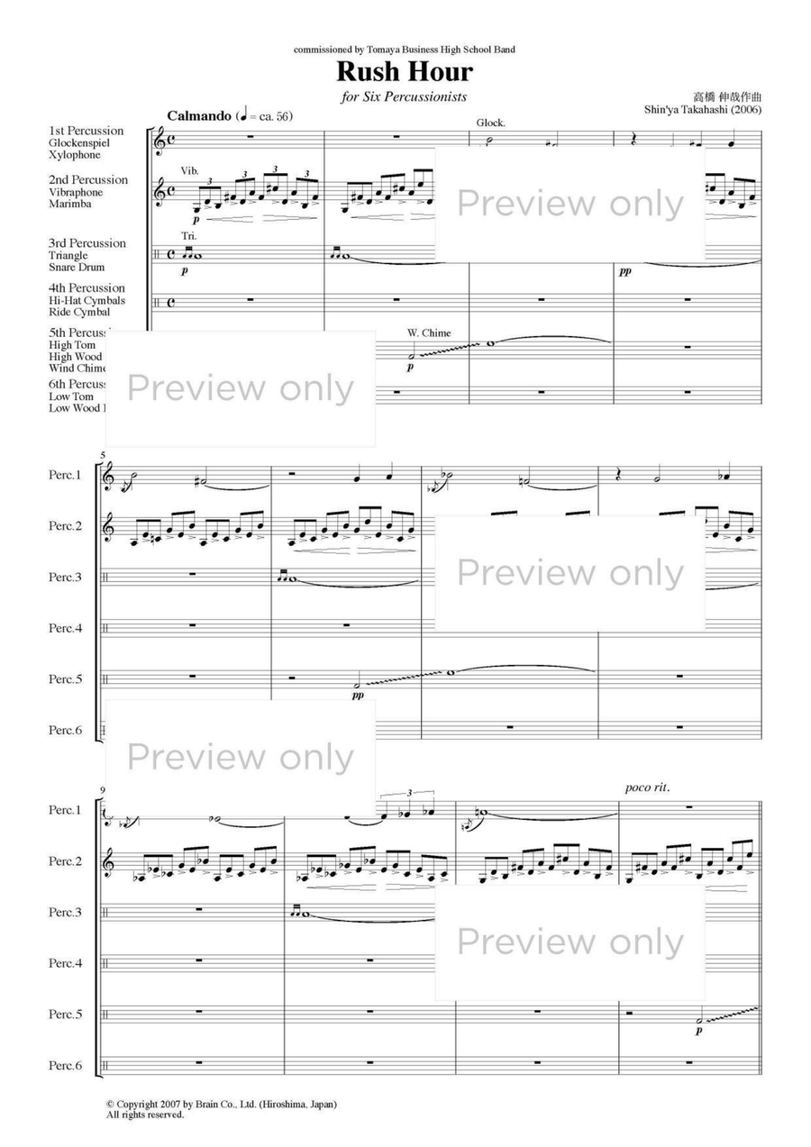 Rush Hour - Percussion Sextet Chamber Music scores gallery preview page 2