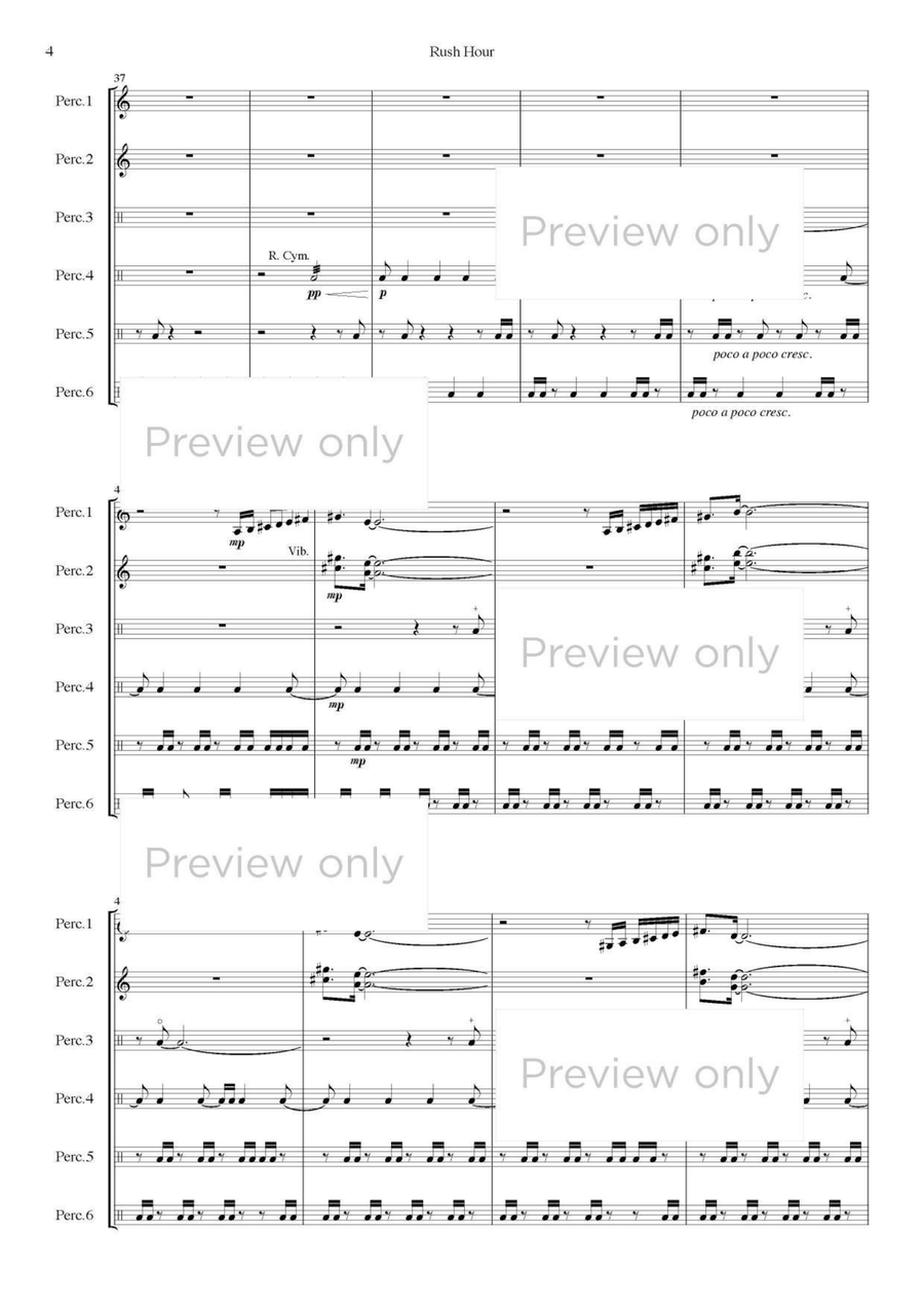 Rush Hour - Percussion Sextet Chamber Music scores gallery preview page 5