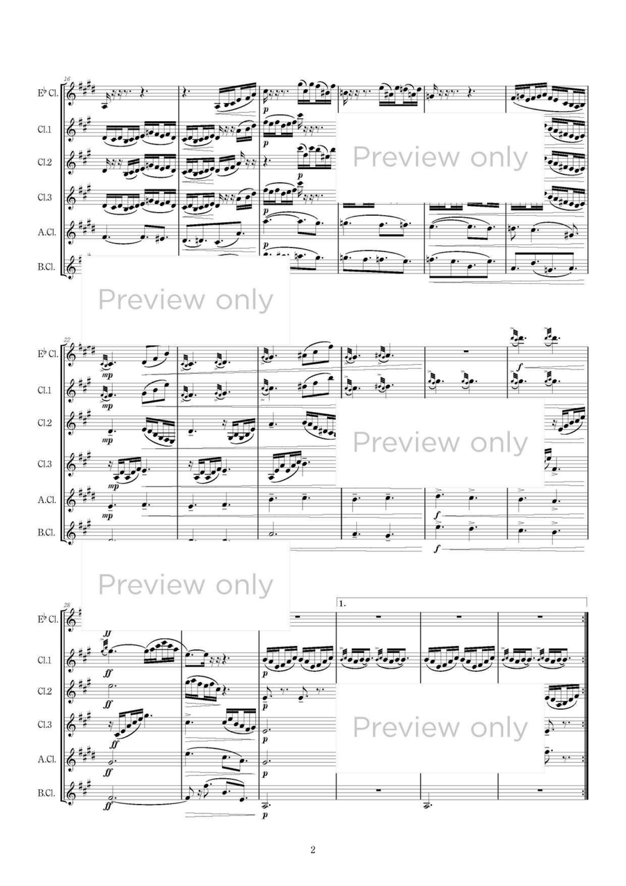 Le Tombeau de Couperin - Clarinet Sextet Chamber Music scores gallery preview page 3