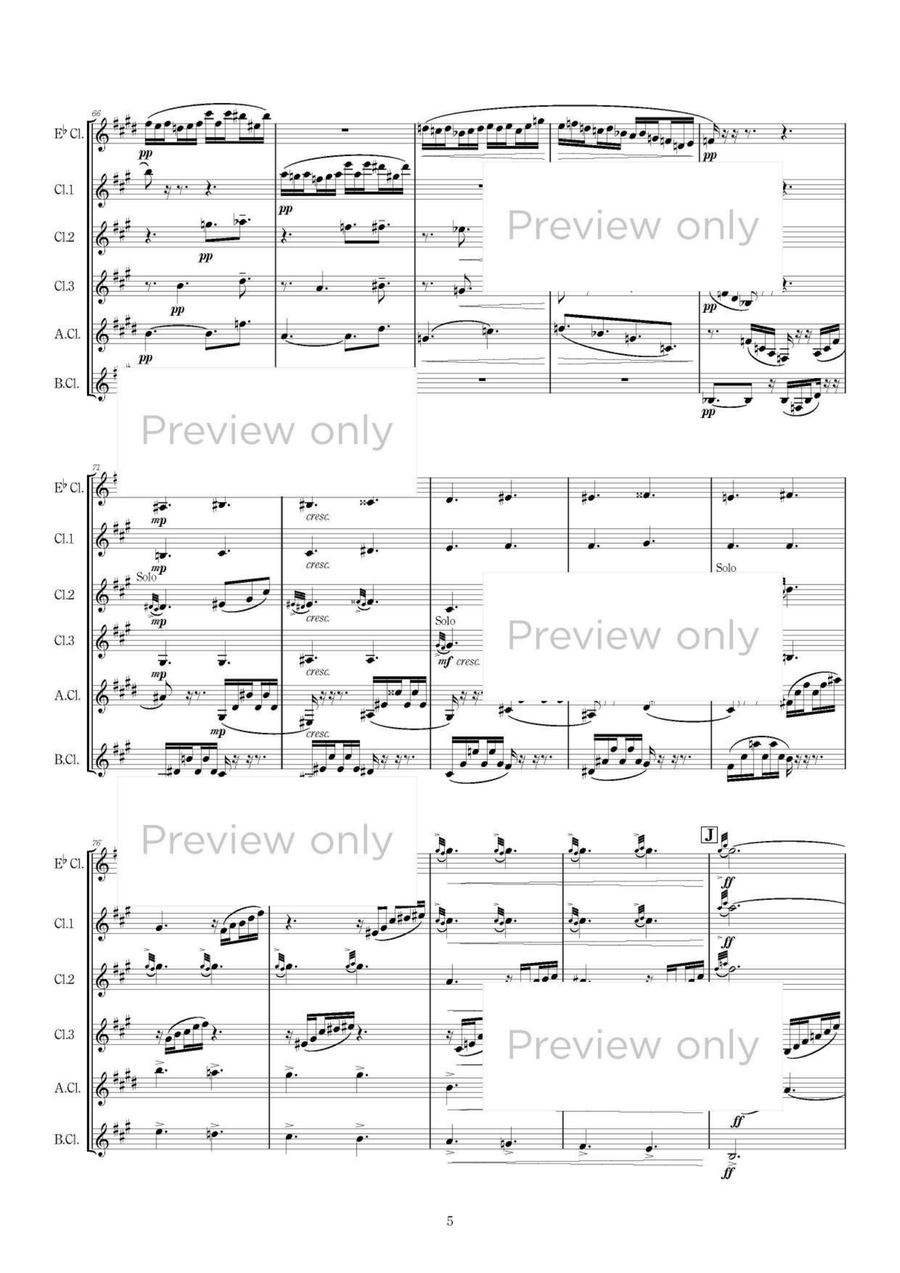 Le Tombeau de Couperin - Clarinet Sextet Chamber Music scores gallery preview page 6
