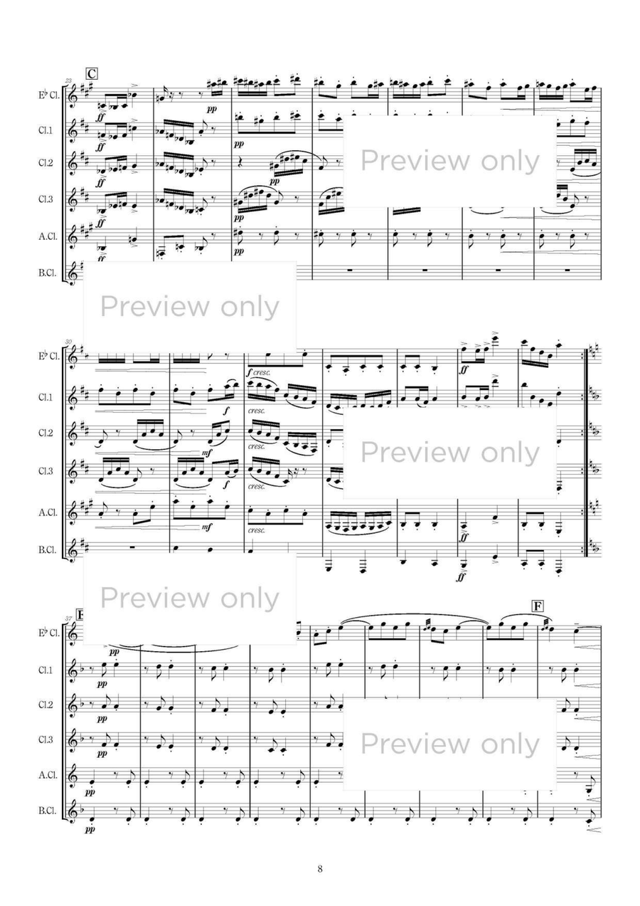 Le Tombeau de Couperin - Clarinet Sextet Chamber Music scores gallery preview page 9