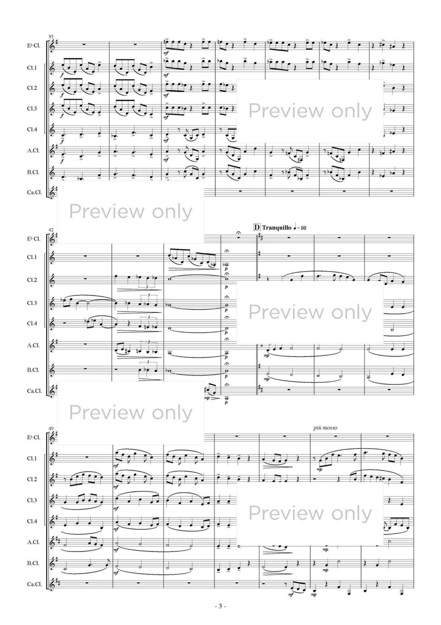 Emozione - Clarinet Octet Clarinet Quartet scores gallery preview page 4