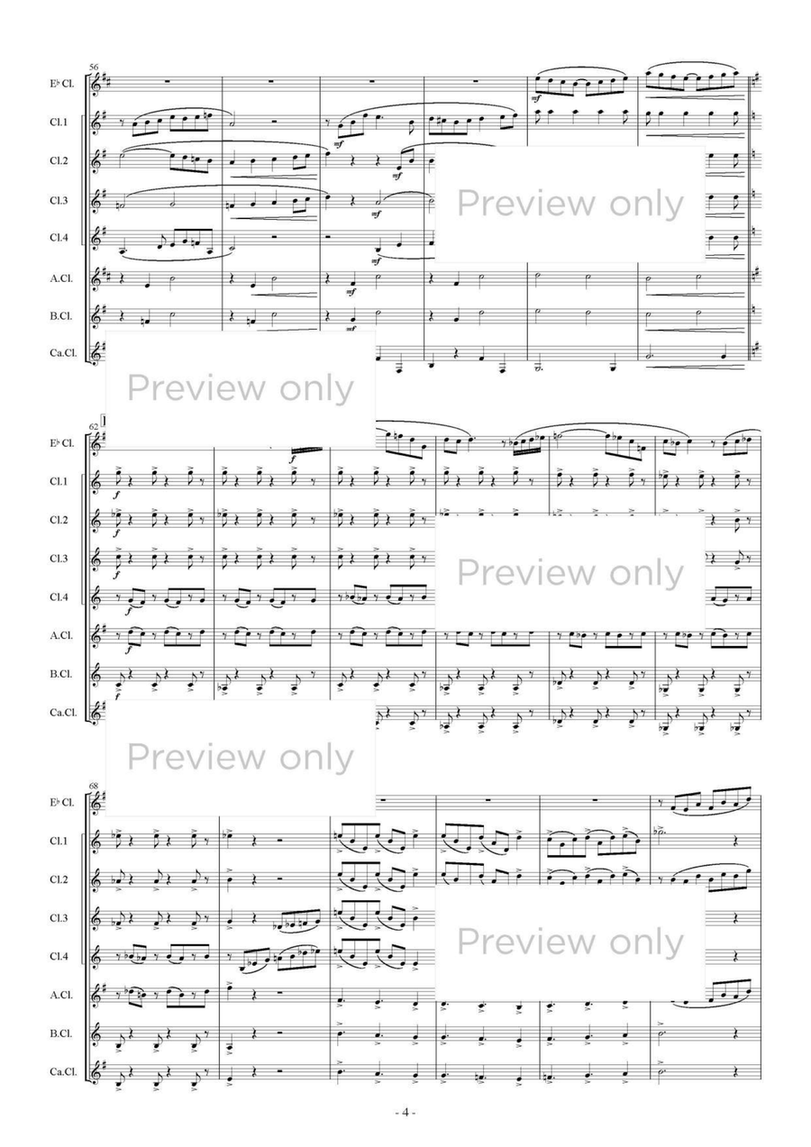 Emozione - Clarinet Octet Clarinet Quartet scores gallery preview page 5